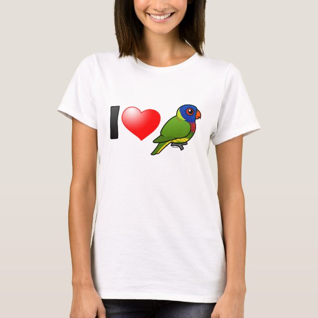 T-shirt I Love Rainbow Lorikeets (Devant)