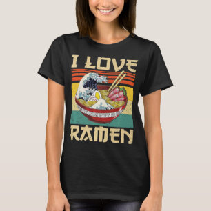 T-shirt I Love Ramen Japonais mignonne Kawaii Anime Cadeau