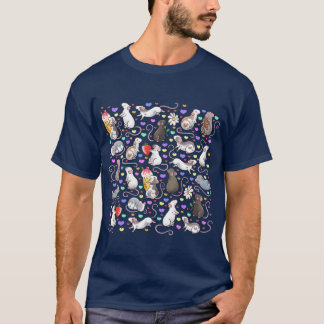 T-shirt I love rats friends