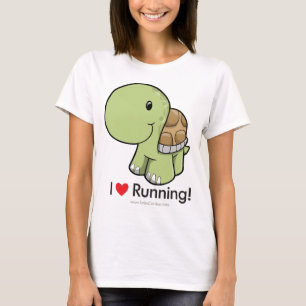 T-shirt I Love Running - Tortue