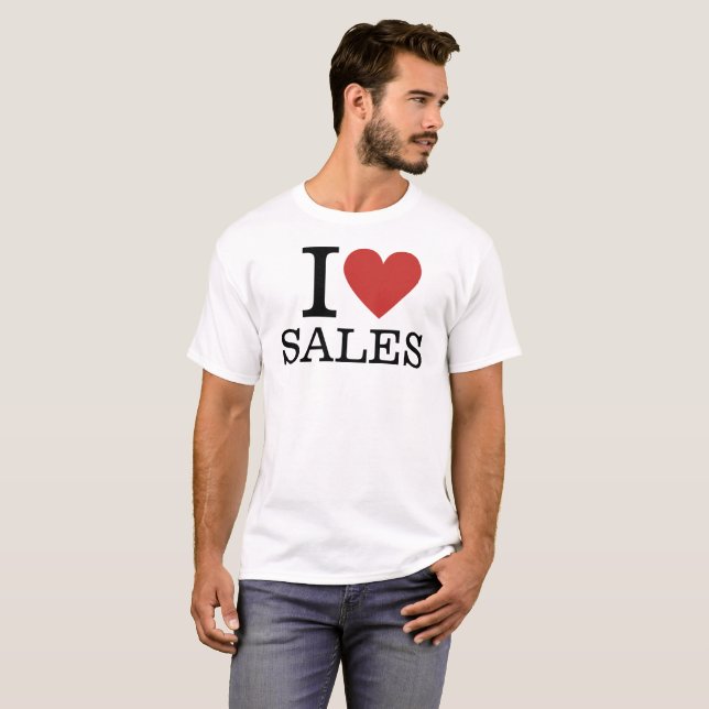 T-shirt I ❤️ Love Sales for Employees CUSTOM Hommes (Devant entier)