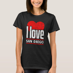 T-shirt I Love San Diego Meilleur Accueil Ville I Heart Sa