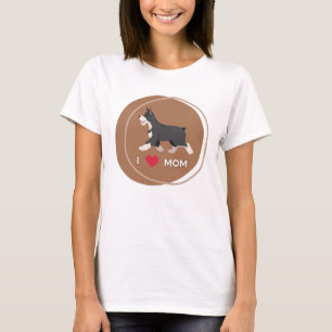 T-shirt I Love Schnauzer Maman