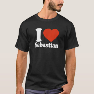T-shirt I Love Sebastian I Heart Sebastian Red Heart Valen