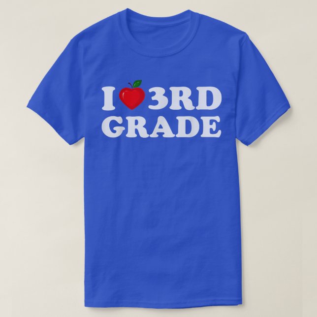 T-shirt I Love Second Third Grade Heart Retour À L'École (Design devant)