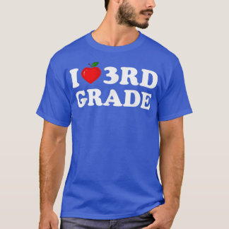 T-shirt I Love Second Third Grade Heart Retour À L'École