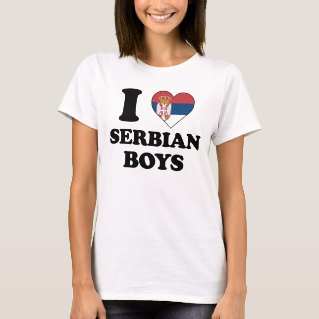 T-shirt I love Serbian Boys (Devant)