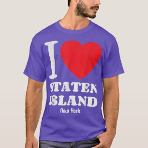 T-shirt I Love Staten Island Newyork Lover Retro Distresse