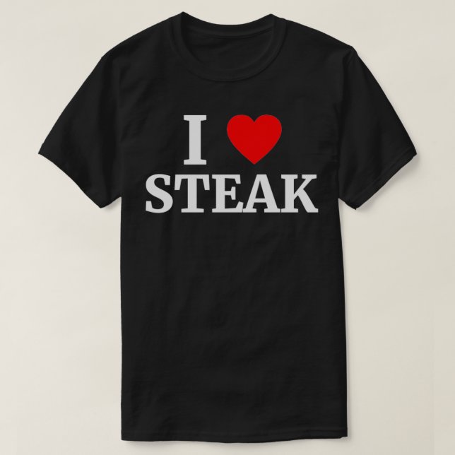 T-shirt I Love Steak (Design devant)