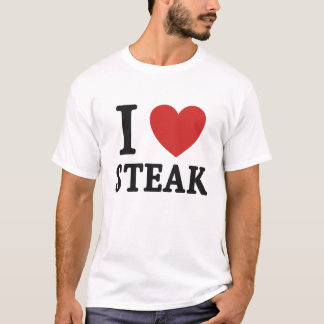 T-shirt I Love Steak – Funny Meat Lover & BBQ Shirt