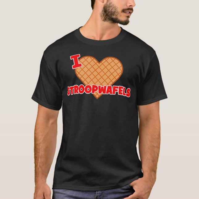 T-shirt I Love Stroopwafels (Devant)