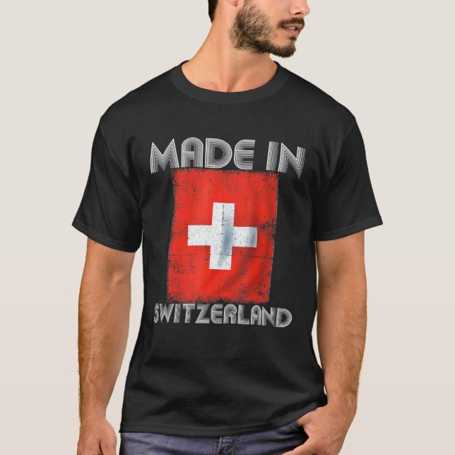 T-shirt I Love Suisse Son Dans Mon Adn Swiss Flag Nation (Devant)