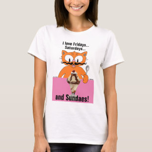 T-shirt I Love Sundaes (Dimanche) Glace Cream Fun Summer