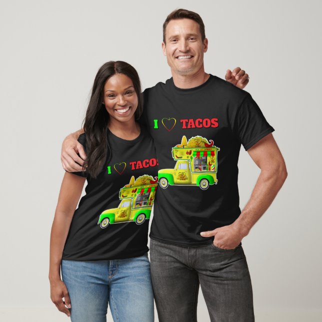 T-shirt I Love Tacos Little Taco Truck chemises (Unisexe)
