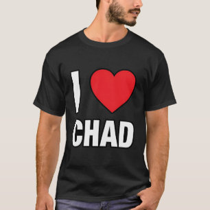 T-shirt I Love Tchad Pays Avec Red Love Heart