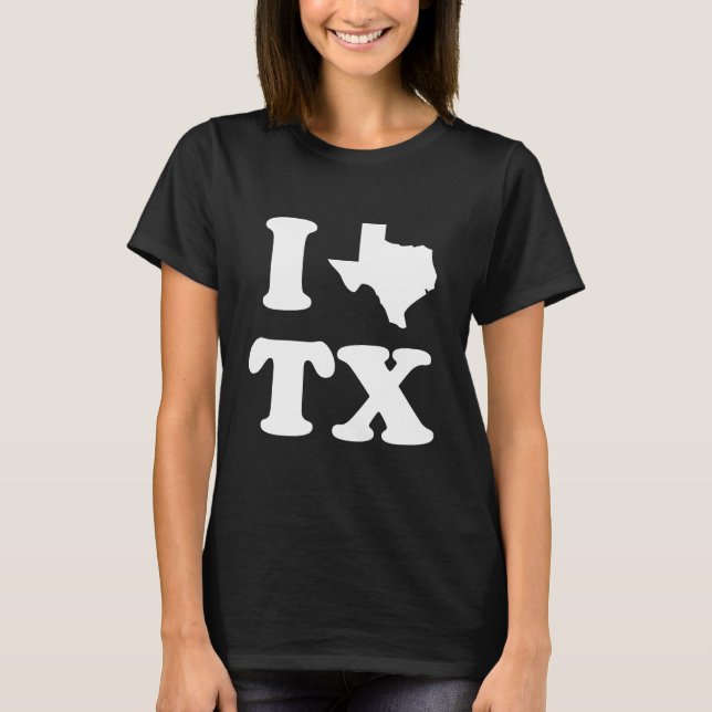 T-shirt I Love Texas drôle (Devant)