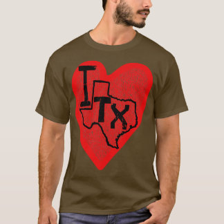 T-shirt I Love Texas I Heart Texas