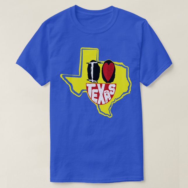 T-shirt I Love Texas Smiling Happy Face (Design devant)