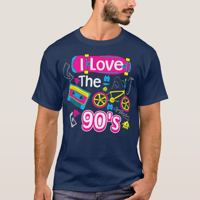 T-shirt I Love The 90s mignon Fancy Millennials Cadeau (Devant)
