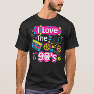 T-shirt I Love The 90's mignon Fancy Millennials Cadeau