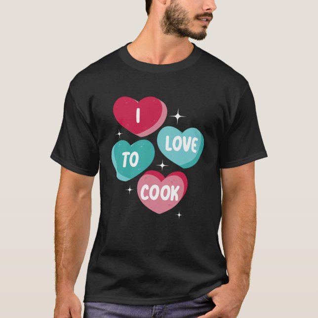 T-shirt I Love To Cook Cafeteria Job Profession Lady Cook  (Devant)
