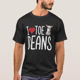 T-shirt I Love Toe Beans  Oriental Shorthaired Cat
