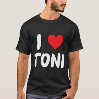 T-shirt I Love Toni - Heart - Name