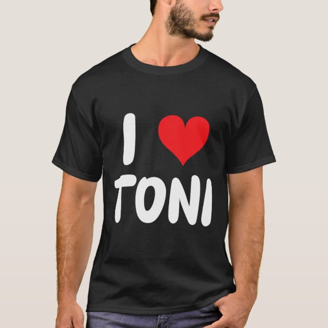 T-shirt I Love Toni - Heart - Name  (Devant)