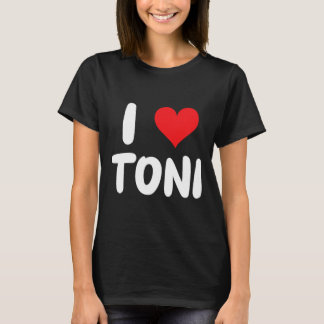 T-shirt I Love Toni - Heart - Name