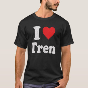 T-shirt I Love Tren détendu Retro Vintage Design_2