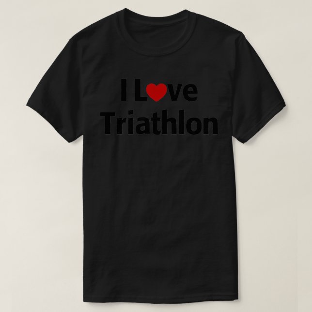T-shirt I Love Triathlon 3 (Design devant)
