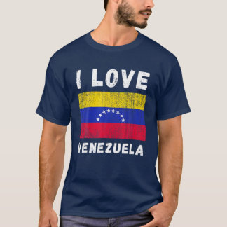 T-shirt I Love Venezuela I Heart Vénézuélien Famille Voyag