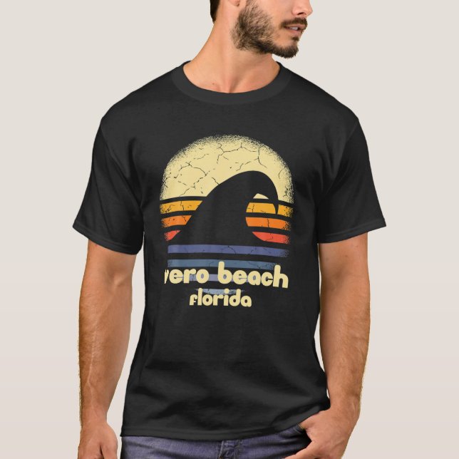 T-shirt I Love Vero Beach Florida Ocean Wave FL (Devant)