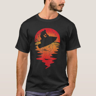 T-shirt I Love Vintage Retro Jet Ski Paint Sports nautique