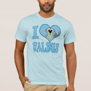T-shirt I Love walrus