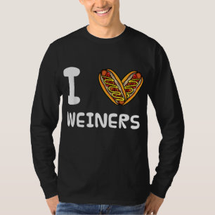T-shirt I Love Weiners Hotdogs Frankfurter Wiener Frank Sa