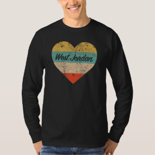 T-shirt I Love West Jordan Utah Vintage en détresse rétro
