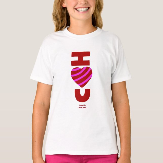 T-shirt I Love You Girls White Basic T Shirt (Devant)