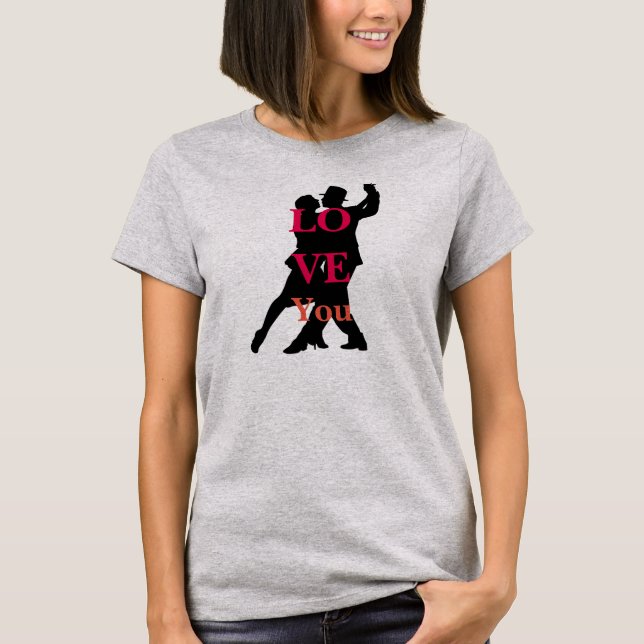 T-shirt I love you tango (Devant)