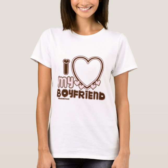 T-shirt i luv brown bf (Devant)