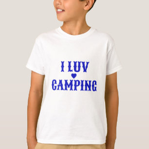 T-Shirt I Luv Camping Kids Hanes