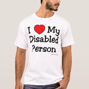 T-shirt I Luv mon handicapé (lumière)