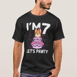 T-shirt I m 7 anniversaire Fête des chiens Enfants 7e anni