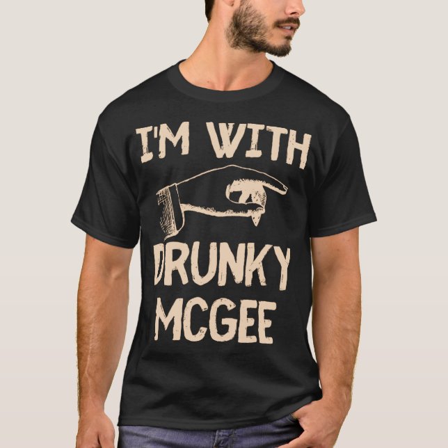 T-shirt I_m Avec Drunky Mcgee Funny Couples St patrick Da (Devant)