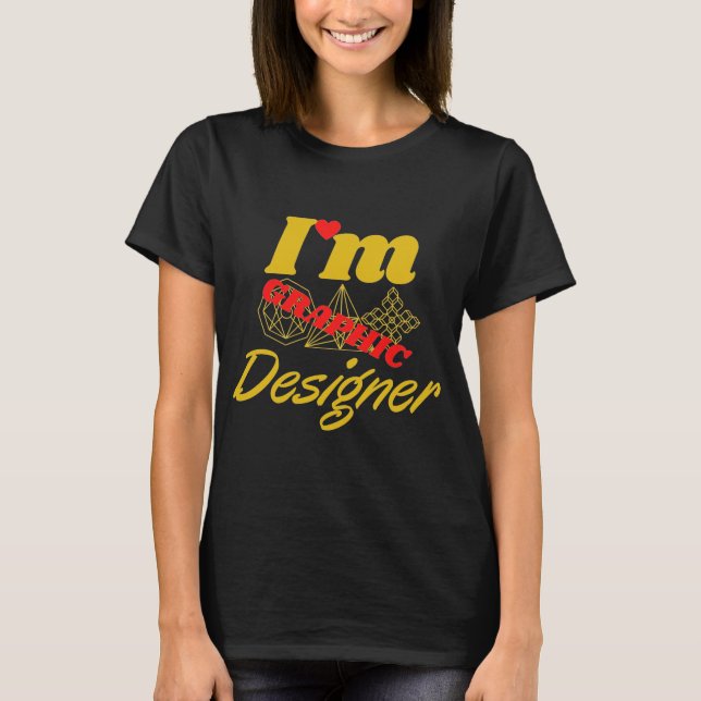 T-shirt I m graphiste Designer USA Collection (Devant)