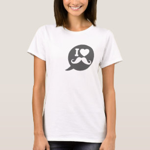 T-shirt I moustache de coeur