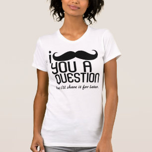 T-shirt I moustache vous un débardeur de dames de questio
