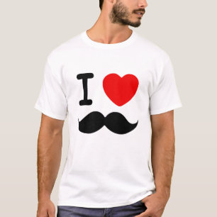 T-shirt I moustaches de coeur