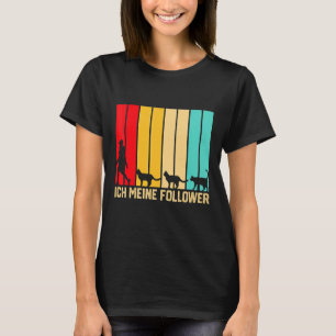 T-shirt I My Followers Cravate Amour Chats Agriculteur