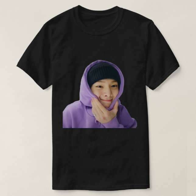 T-shirt I.N Jeongin Stray Kids Funny mignon Sticker mème (Design devant)